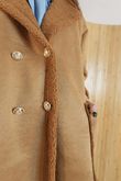 Aviator Oversized Shearling Jacket Tan /10=